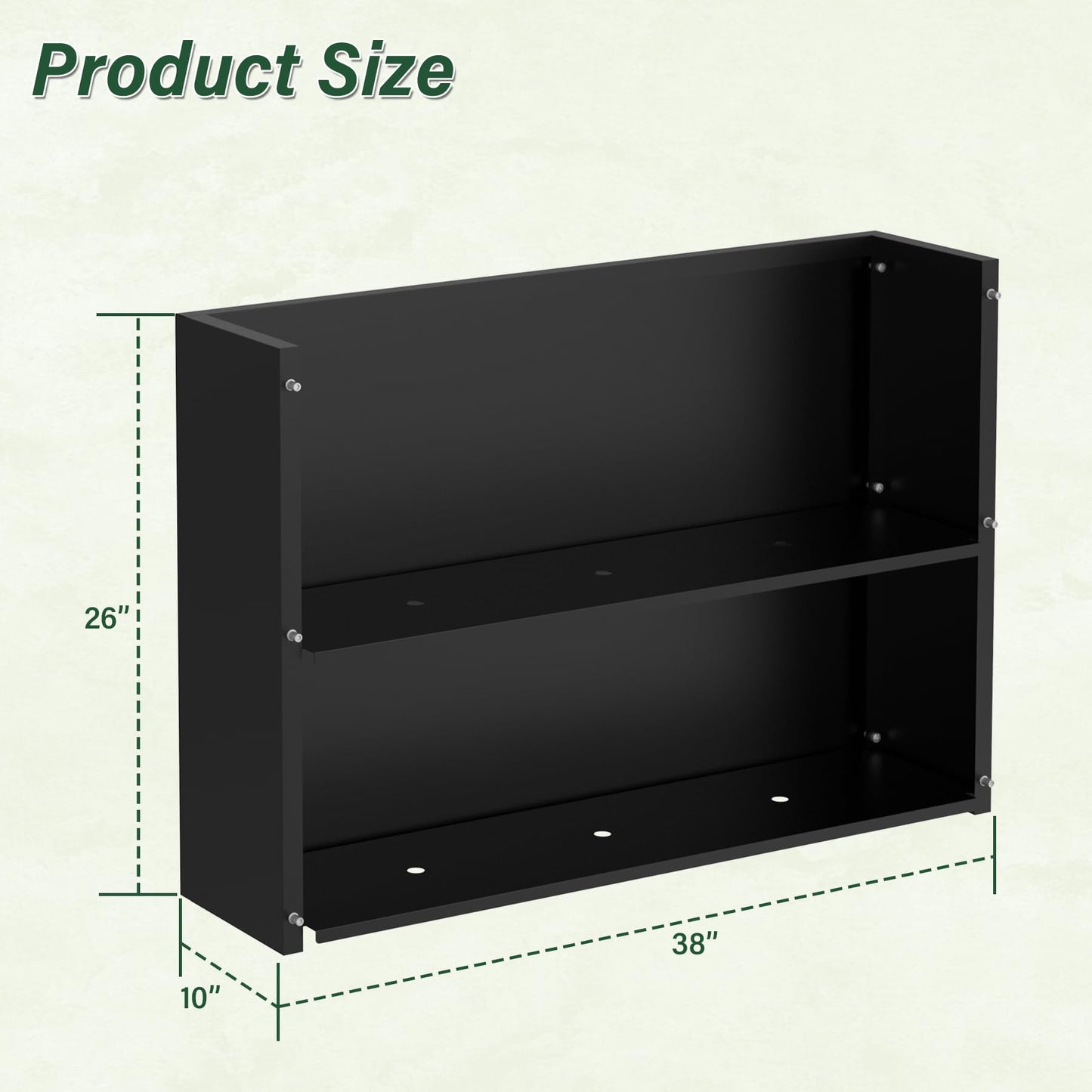 DorBuphan Metal Tall Planter 38" L x 10" W x 26" H, Long Rectangular Planter Box with Drainage Holes & Removable Shelf – Heavy Duty Steel Planter for Tall Plants, Flowers or Shrubs