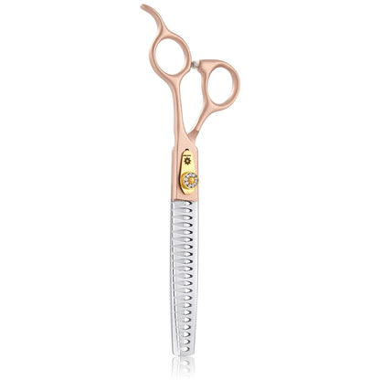 Dream Reach 7'' Professional Pet Grooming Chunker Scissors, 440C Japanese Steel Chunker Shears for Dog Cat and More Pets