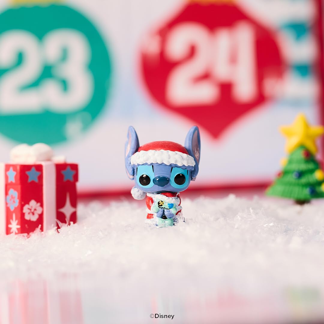 Funko Pop! Bitty Countdown Calendar: Stitch Holiday - 24 Days of Surprises - Collectible Vinyl Mini Figures - Mystery Box - Gift Idea - Holiday Present for Kids - Christmas or Birthday Countdown