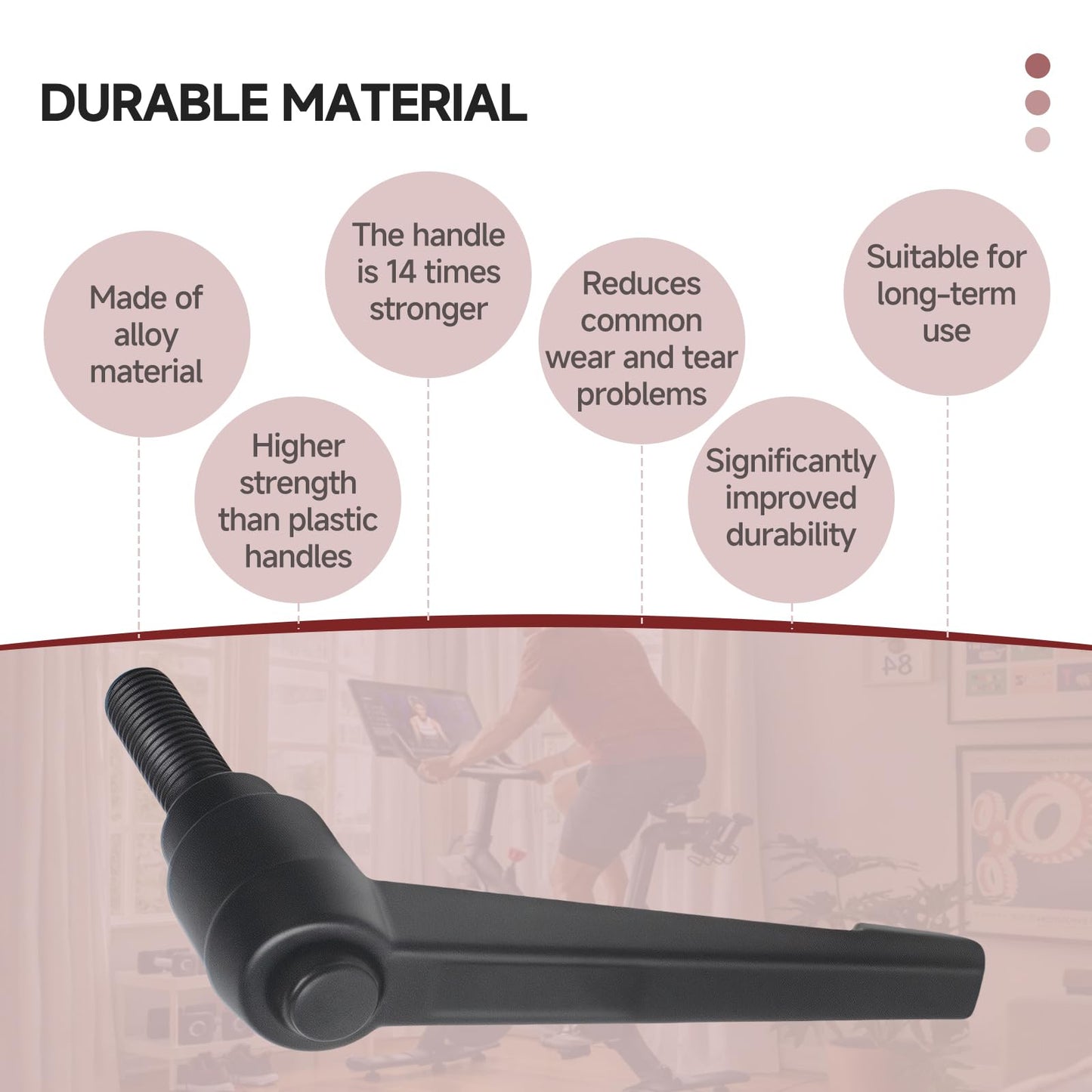 Suitable for Peloton Exercise Bike Seat and Handlebar Height Adjustment Handle Replacement – Alloy L Handle for Vertical Post, Exercise Bike Parts and Tools for Seat/Handlebar Up and Down Adjustment
