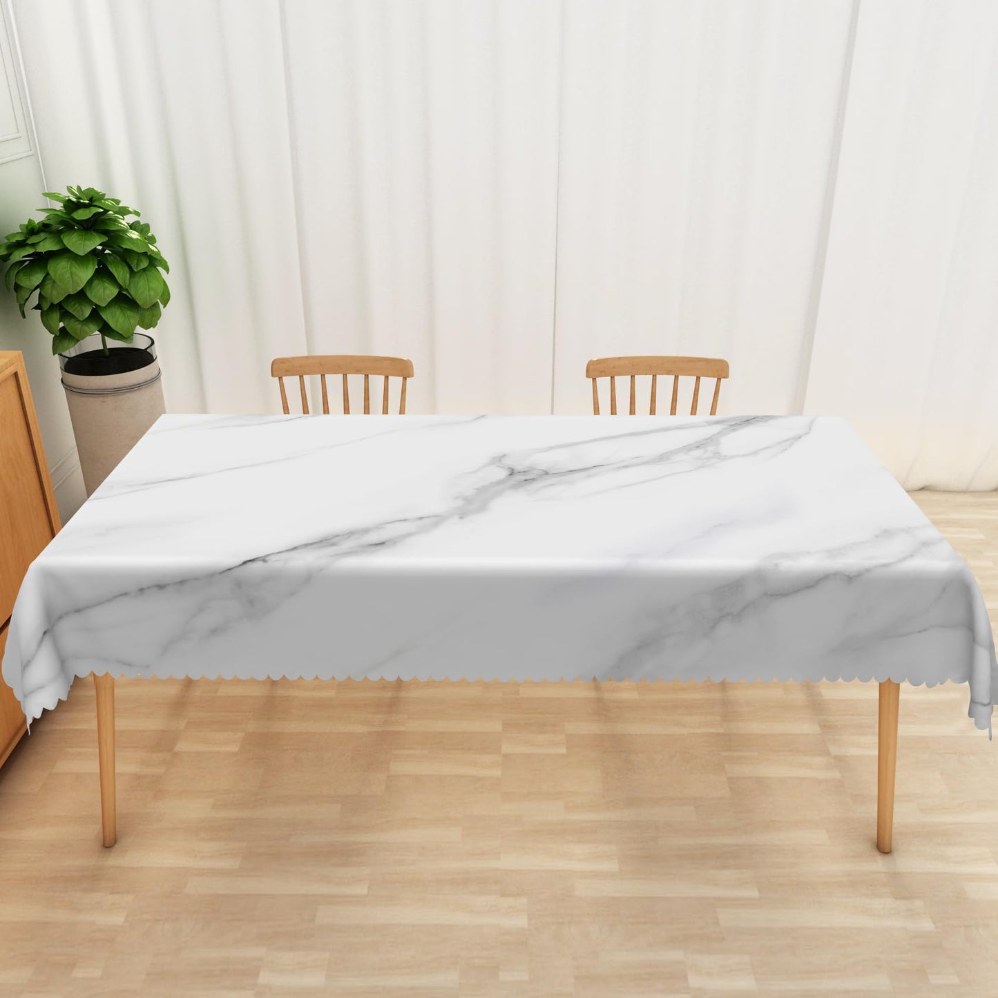Grey and White Marble Texture Tablecloth,SIEDYCV 52x70 Inch Abstract Modern Luxury Ink Art Rectangle Polyester Fabric Table Cloth,Waterproof Table Cover for Kitchen Dining Patio Home Party Decoration