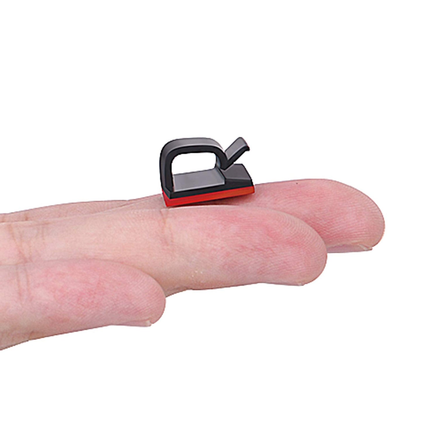 SOULWIT 50 Pcs Self Adhesive Cable Management Clips, Cable Organizers Sticky Wire Clips Cord Holder for TV PC Laptop Ethernet Cable Desktop Home Office (Black)