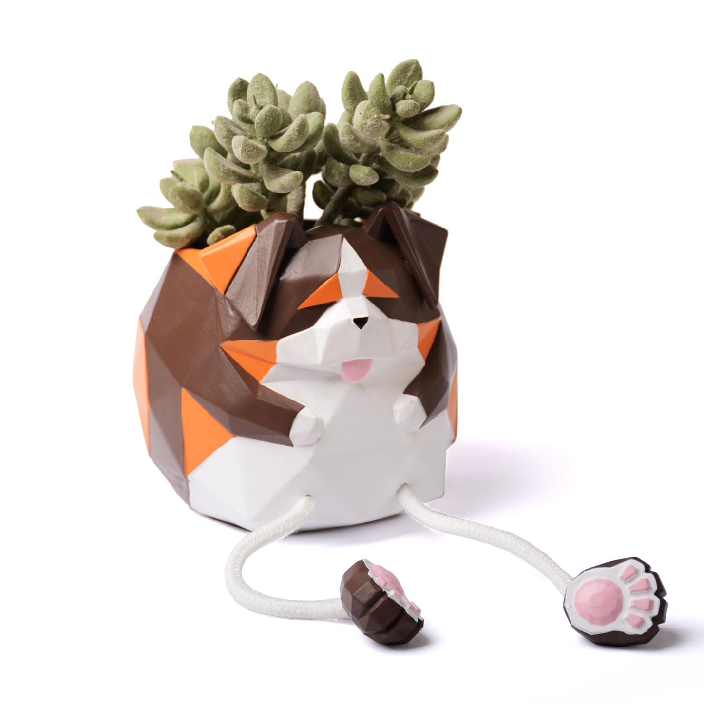 HAUCOZE Dog Statue Planter Succulent Pot Modern Animal Sculpture Home Decor Gift for Living Room Garden Shelf 4.9 Inch