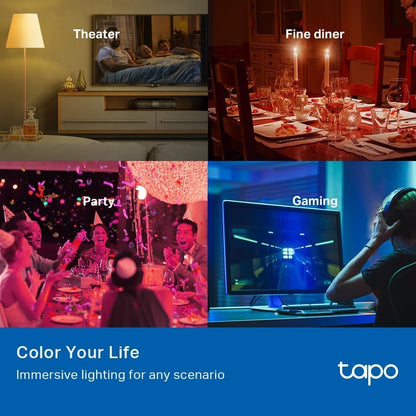 Tapo L530B (2-Pack) Smart Bulb, B22 Colour Changing Light Bulb, Alexa Light Bulbs, LED Light Bulb,8.7W (60W), Dimmable, Schedule & Timer, Energy Saving, App Remote Control, Google Voice Control