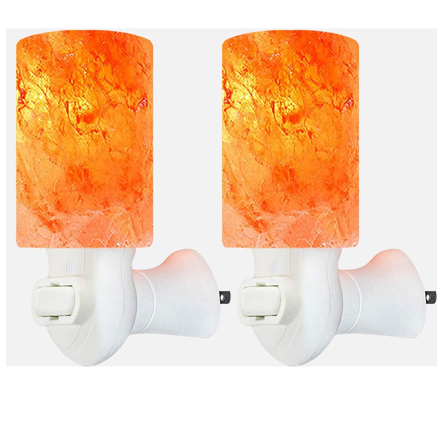 Spantik Himalayan Rock Salt Night Light Cylinder Shape 2Pack