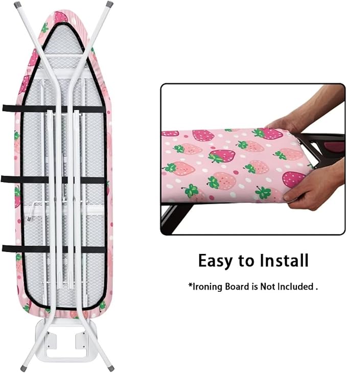 Strawberry Ironing Board Cover and Pad 15 X 54 Padding