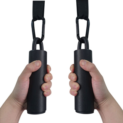 Lights Mountain Steel Cannonball Pull Up Grips Rock Climbing Holds Set Pull Up Ball Hold Grips with Hanging Strap Strong Carabiners Finger Strengthener, Forearm, Biceps, Back Muscles Training