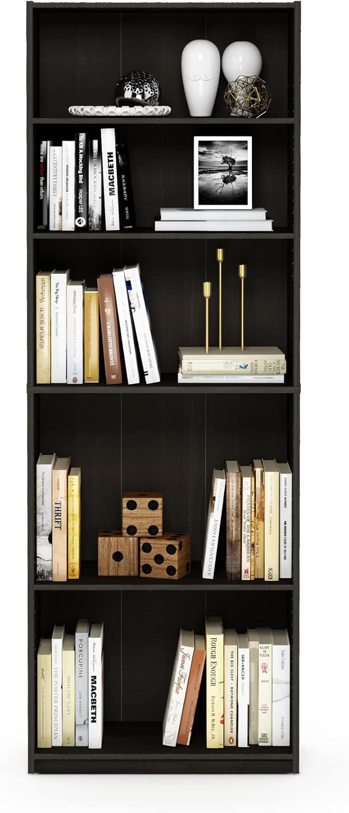 Furinno JAYA Book Shelf, 5-Tier Bookshelf, Bookcase