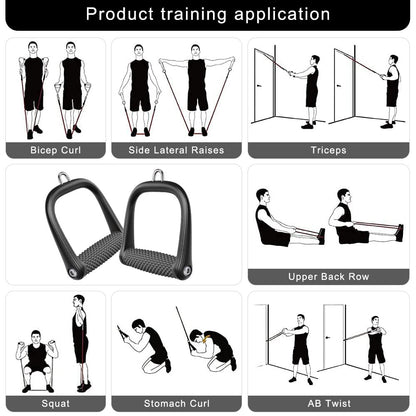 BeneLabel D Handle Cable Attachment, Cable Attachments for Gym, Non-Slip and Comfortable Grip, Solid Aluminum Alloy Handle, Suitable for Home and Gym
