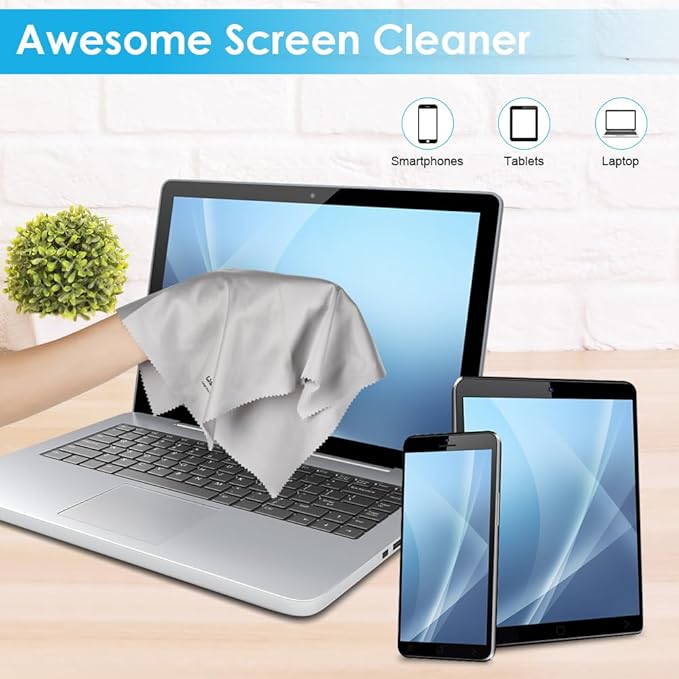 6PCS Large Eyeglass Cleaning Cloths, 12 x12 inches Glasses Cleaner,