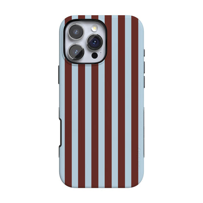 Casely iPhone 16 Pro Max Case | Blue Stripes | Sunday Best | Compatible with MagSafe | Bold Protective Design