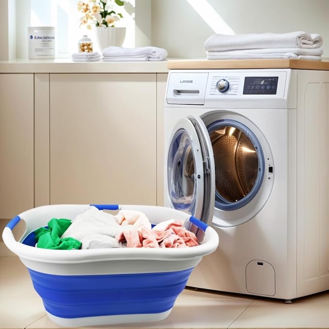 SAMMART 40L Collapsible Plastic Laundry Basket