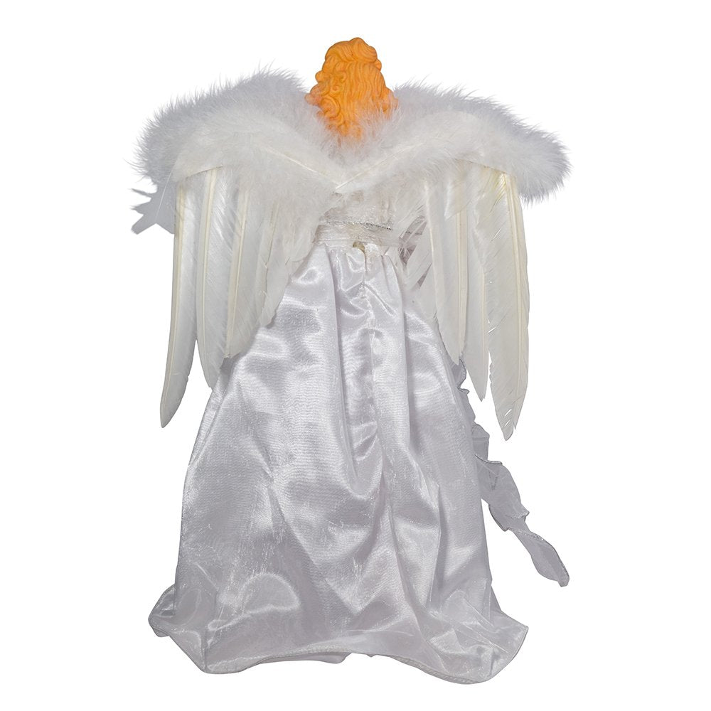 Kurt Adler 14" 10-Light White and Silver Angel Treetop
