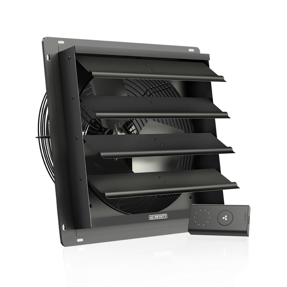 AC Infinity AIRLIFT S14, Shutter Exhaust Fan 14” with 10-Speed Controller, EC Motor - Wall Mount Ventilation and Cooling for Sheds, Attics, Workshops, and Greenhouses