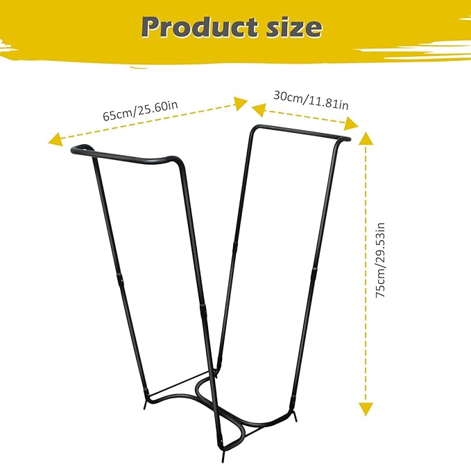 DOUBFIVSY Garden Trash Bag Holder, Heavy Duty Metal Outdoor Leaf Bag Holder