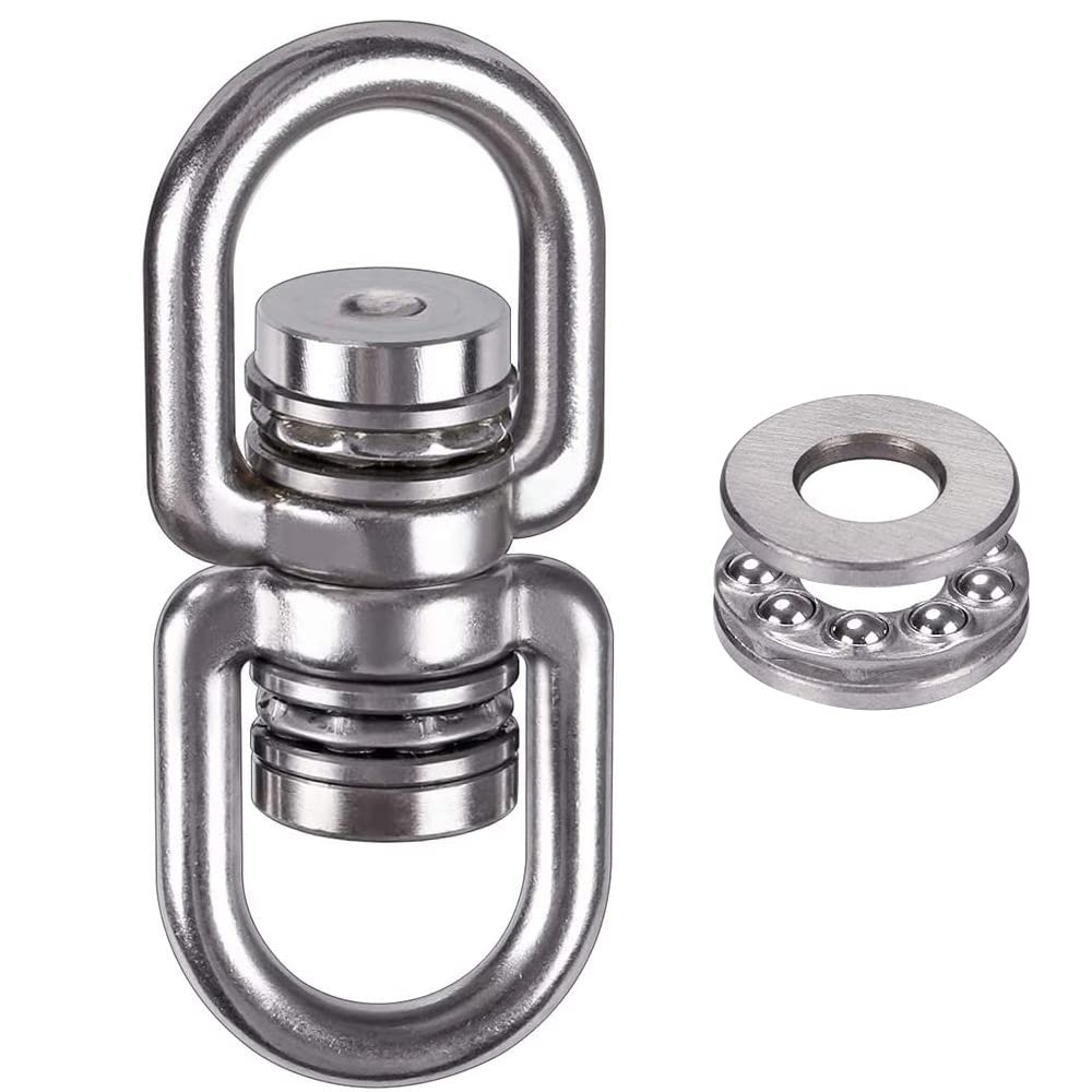 SELEWARE Bearing Swing Swivel, 360° Rotational Device Hanging Accessory for Web Tree Swing, Hammock Chair, Climbing Rope, Aerial Yoga, Kids Swing Swivel,Hold Up to 1200LB