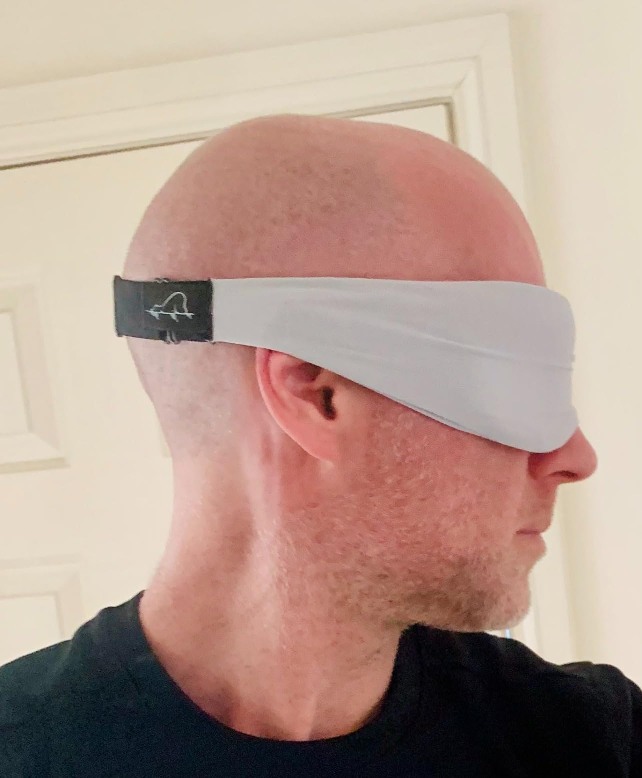 Alaska Bear Sleep Mask for Side Sleepers 2022 Headband Design, Cup-Shaped and Extra-Soft, 100 Blackout Eye Mask Shades Cover for Men and Women Home or Travel, Machine Washable, Black