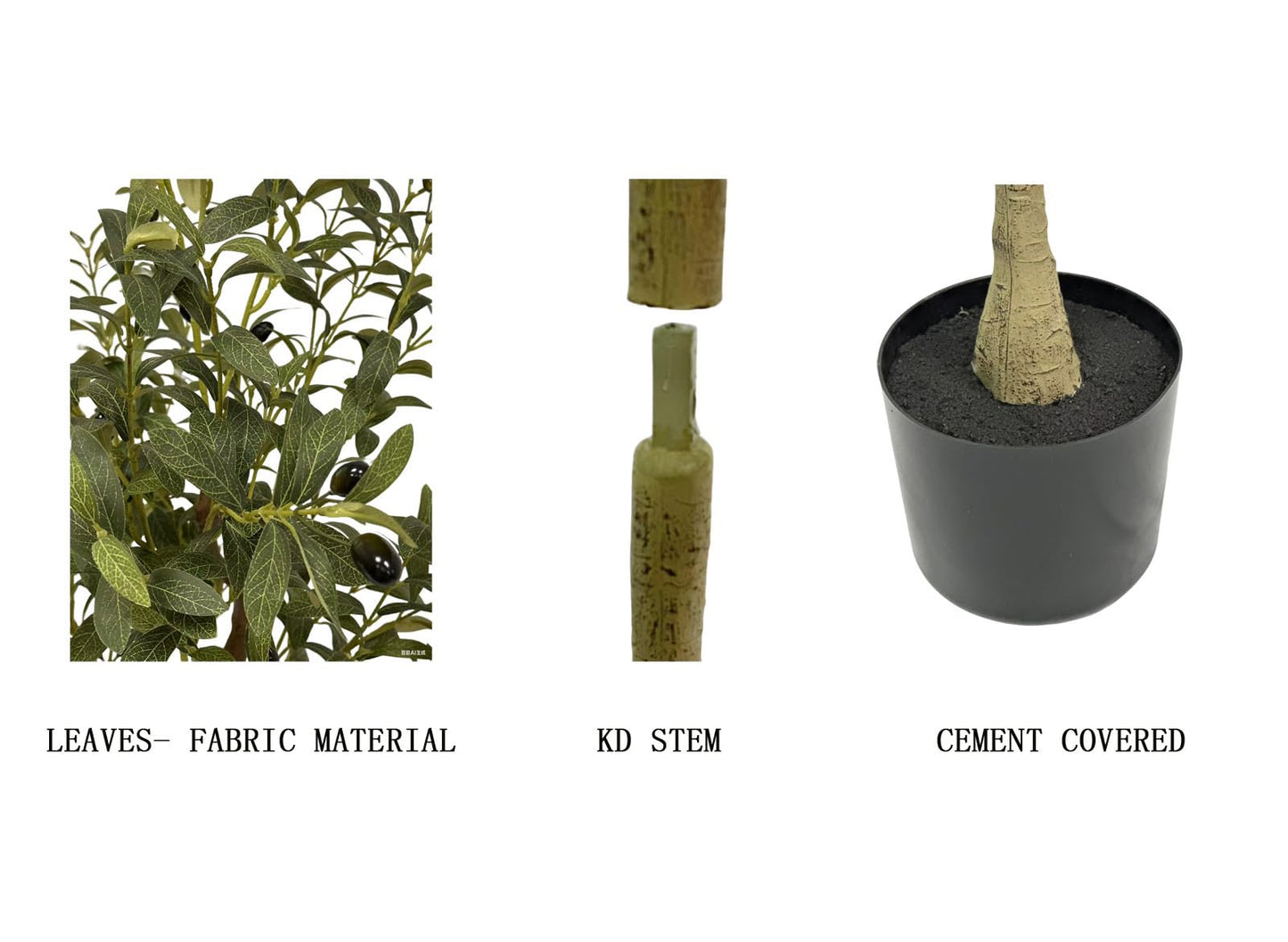 Kiko Artificial Olive 4 Ft Tall Fake Floor Plant Greenery Potted Plants for Office,Gymnasium Room, Living Room, Dinner Room, Shopping mall,Artificial Plant for Indoors and Outdoors