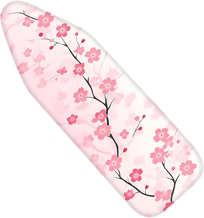 Nuxovilar Pink Cherry Blossom Pattern Ironing Board Cover, 15 * 54inch