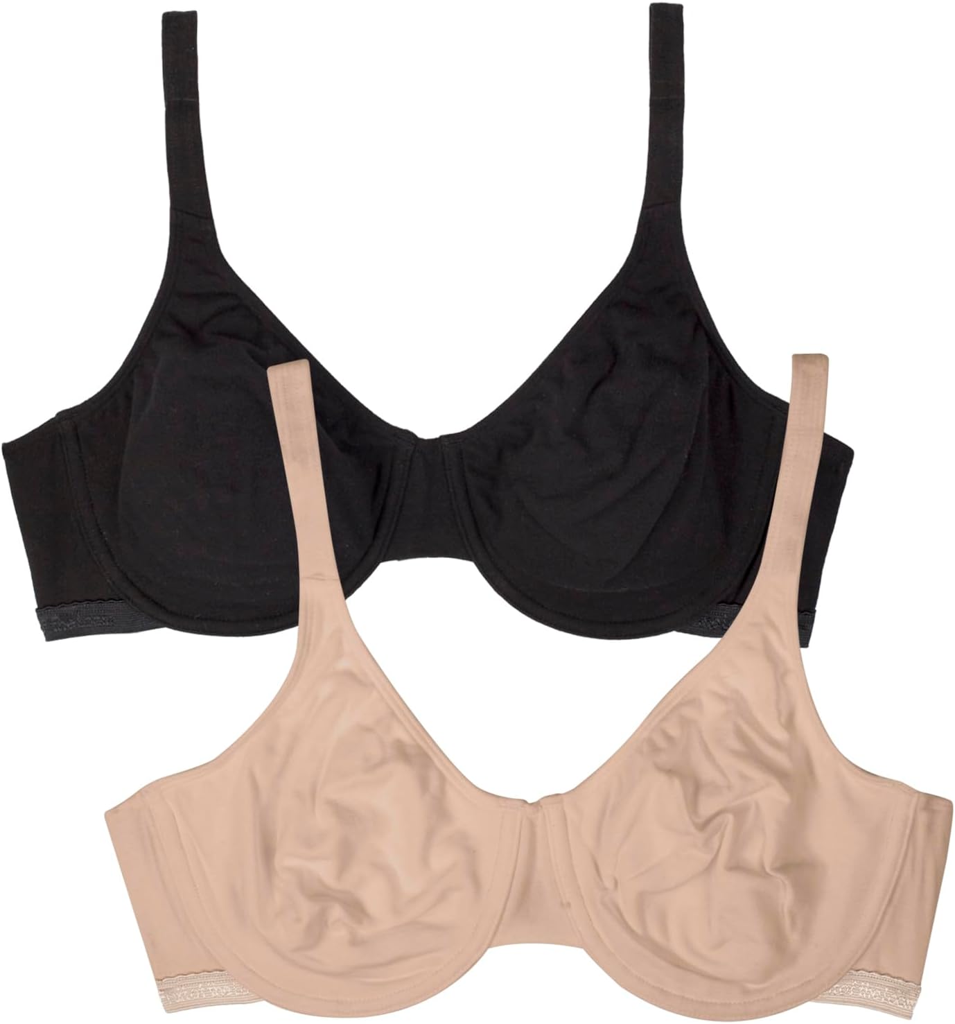 Fruit of the Loom Women's Multi-Pack Unlined Underwire Cotton Bra