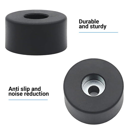 4 Pack 192310GS Anti Vibration Rubber Feet with Stainless Steel Nuts & Washers – Universal Air Compressor Isolation Pads for Generators, Pressure Washers, Speaker Cabinets, Washing Machine, Furniture