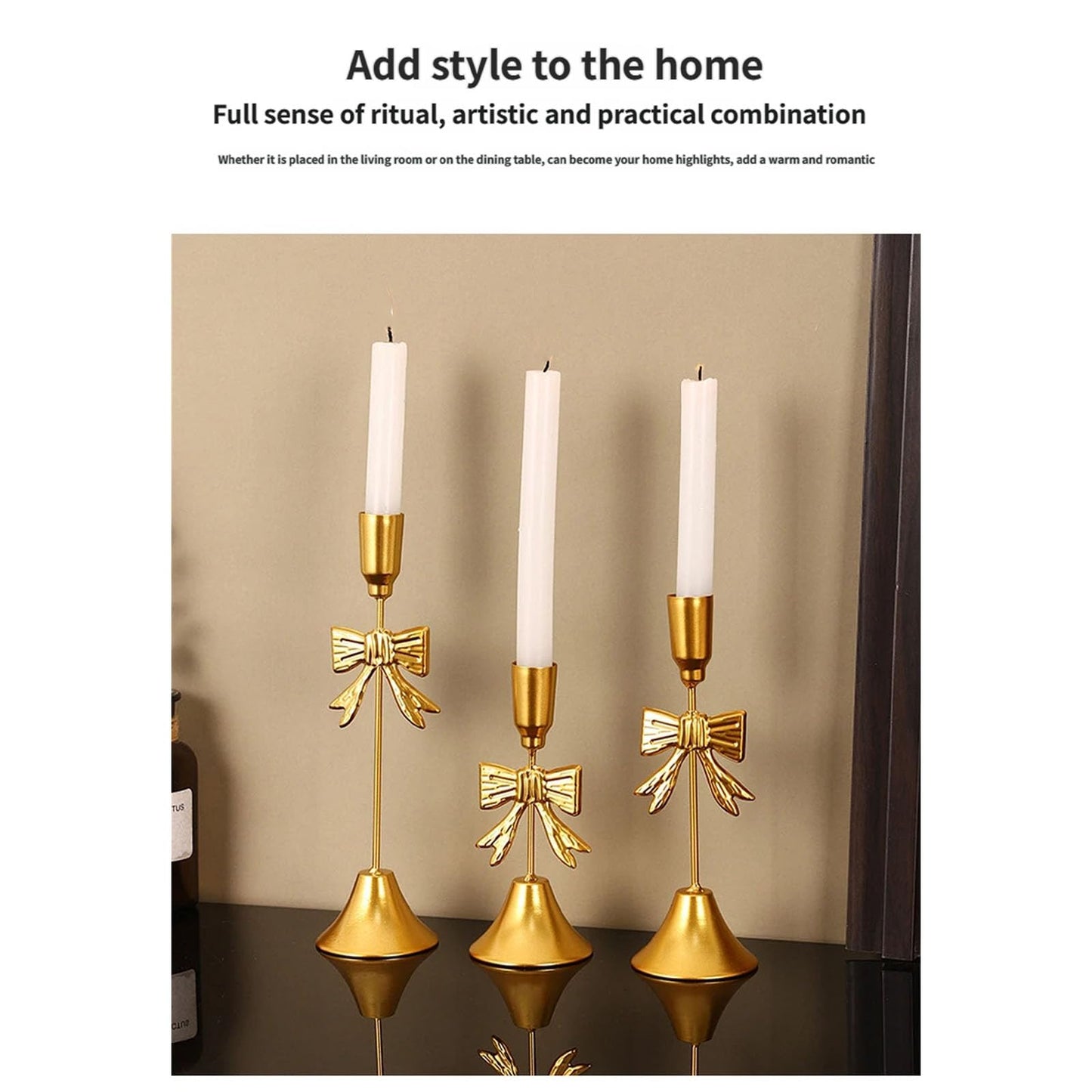 Tapered Holders Metal Iron Holders, Candlestick for Table Decoration, Holiday, Wedding, Housewarming Iron Taper