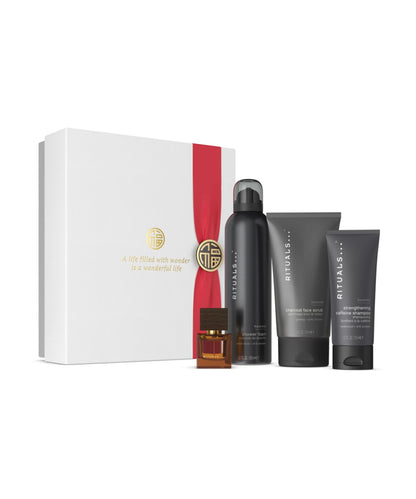 RITUALS Gift Set for Men from The Homme Collection - Shower Gel, Shampoo, Face Scrub, Eau de Parfum – Medium