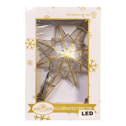 Kurt Adler 10 Lights LED Capiz Star Treetop