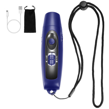 Electronic Whistle Rechargeable for Referees Coaches Teachers Electric Whistle Handheld Whistles with USB Charging for Outdoor Sports Games Emergency Whistle with Lanyard 4 Tones High Volume, Blue