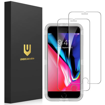 UNBREAKcable 2-Pack Screen Protector for iPhone 16e/13/13 Pro/14, Double Shatterproof Tempered Glass [Easy Installation] [9H Hardness] [99.99% HD] [Case Friendly] for Apple 13 Pro/13/14/16e 6.1 inch