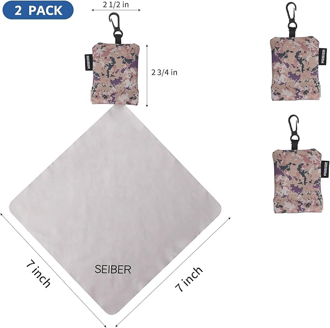 SEIBER Eyeglass Cleaning Microfiber Cloth, 7 x 7 inch Glasses Cloth