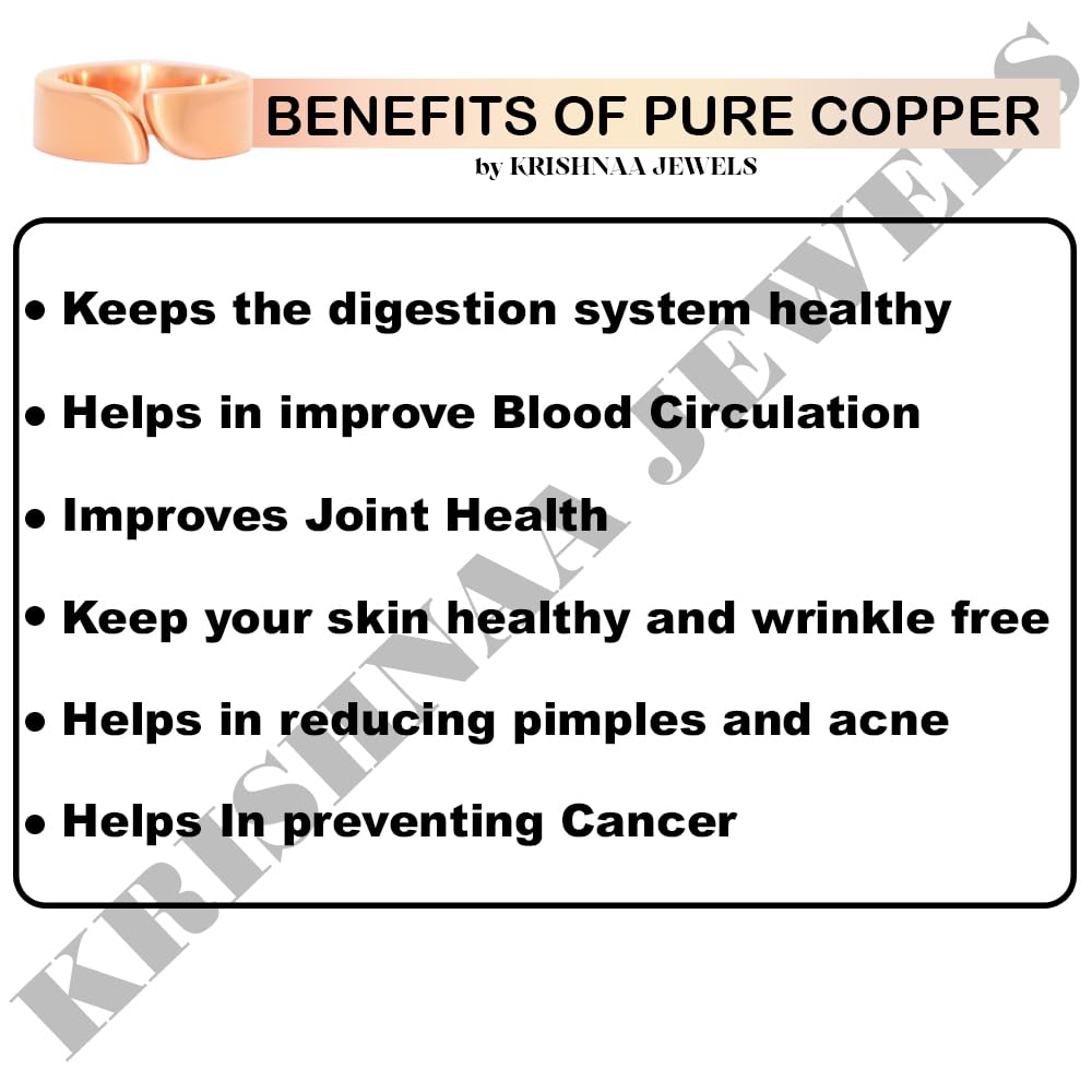 Krishnaa Jewels Pure Copper Handmade 2mm Heavy Thick Band Ring Ethnic Gift Jewelry for Men and Women (8)
