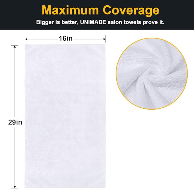 Salon Towels 24 Pack, Super Soft Microfiber Hand Towel, Highly Absorbent