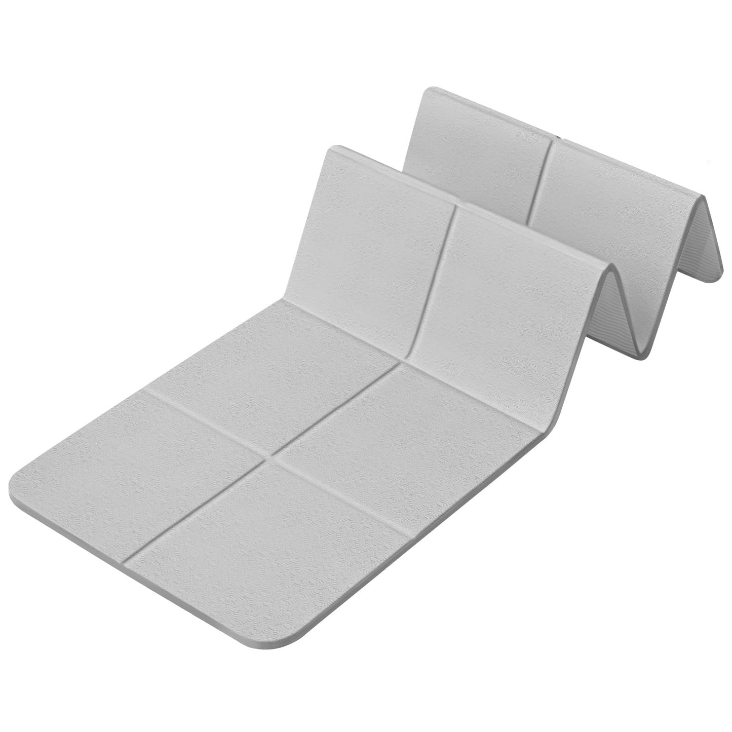 Kanonmaori Foldable Yoga Mat for Travel 72"x 32"x 0.32"Inch, 8mm Thick Folding Exercise Mat, Outdoor Non-slip Pilates Mat for Women & Men, Wide Yoga Mat Packable for Workout and Fitness（grey）