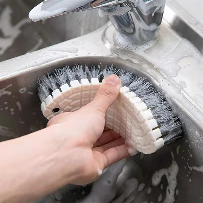 2 Pcs Without Dead Corner Multi Purpose Heavy Duty Scrub Brush, Heavy Duty Hand