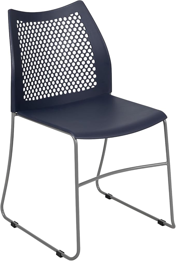 Flash Furniture HERCULES Series 661 lb. Capacity Navy Stack Chair