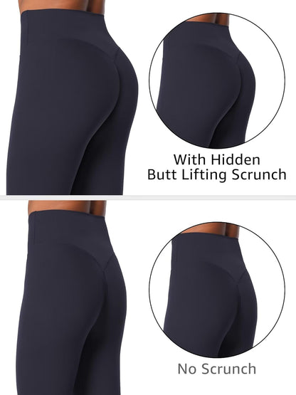 Sunzel Sunlissia Hidden Butt Lifting Scrunch Workout Leggings for Women, Crossover High Waist Yoga Pants with Tummy Control
