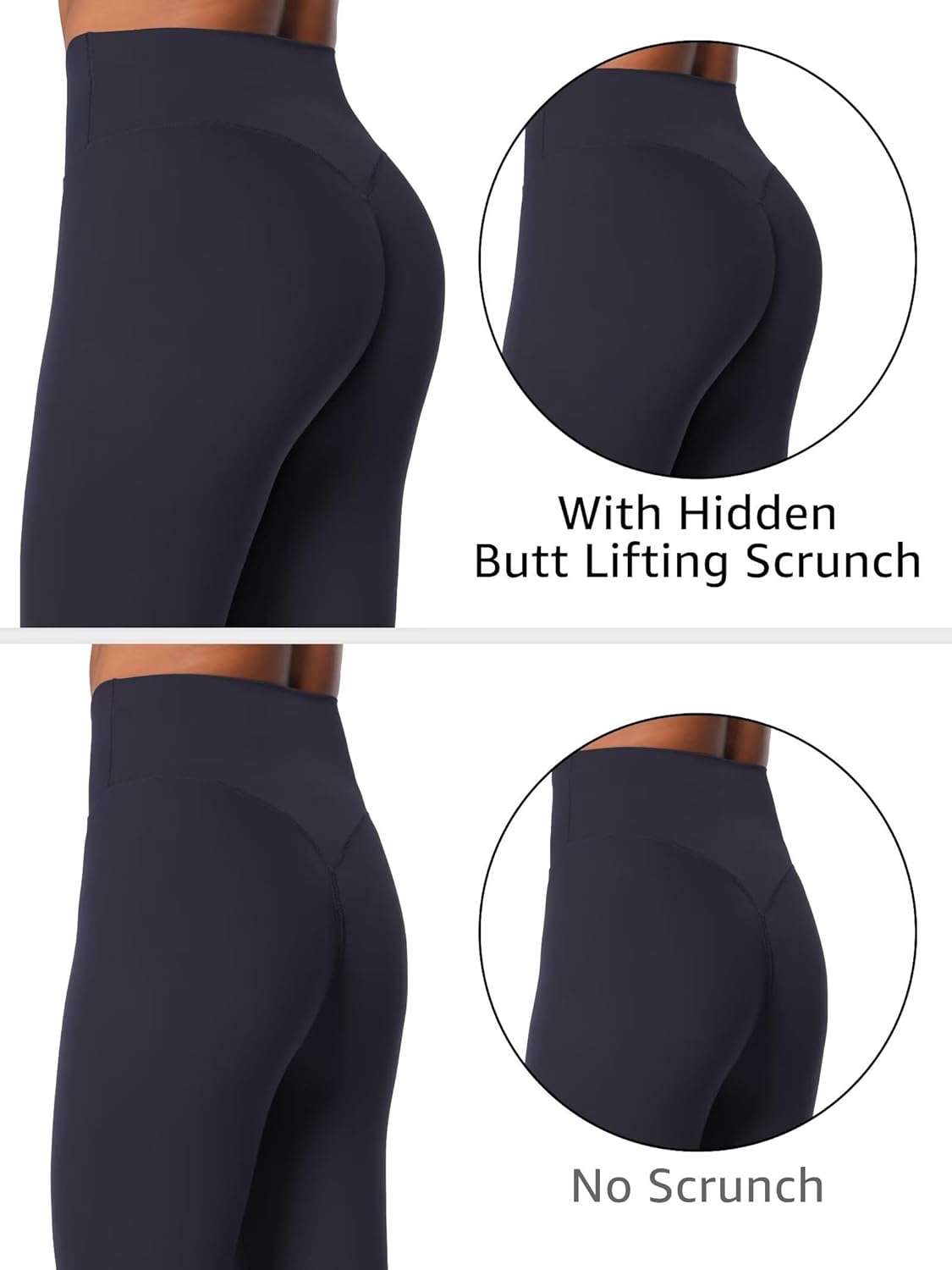 Sunzel Sunlissia Hidden Butt Lifting Scrunch Workout Leggings for Women, Crossover High Waist Yoga Pants with Tummy Control