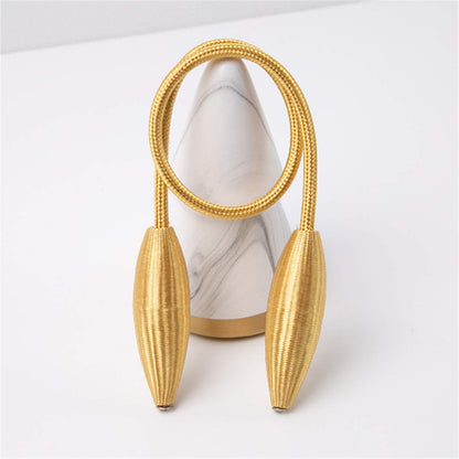 SWTOOL 2-Pack Curtain Holdbacks Curtains Tiebacks Home Decorative Window Drape Twist TieBacks Random Modelling Curtain Holdbacks (Gold)