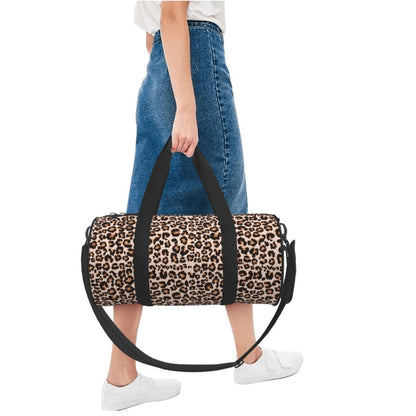 Gbuzozie Leopard Cheetah Print Gym Duffle Bag Foldable Lightweight Carry On Weekender Travel Duffel Bags Sport Bags For Fitness Yoga Beach Swim Men Women
