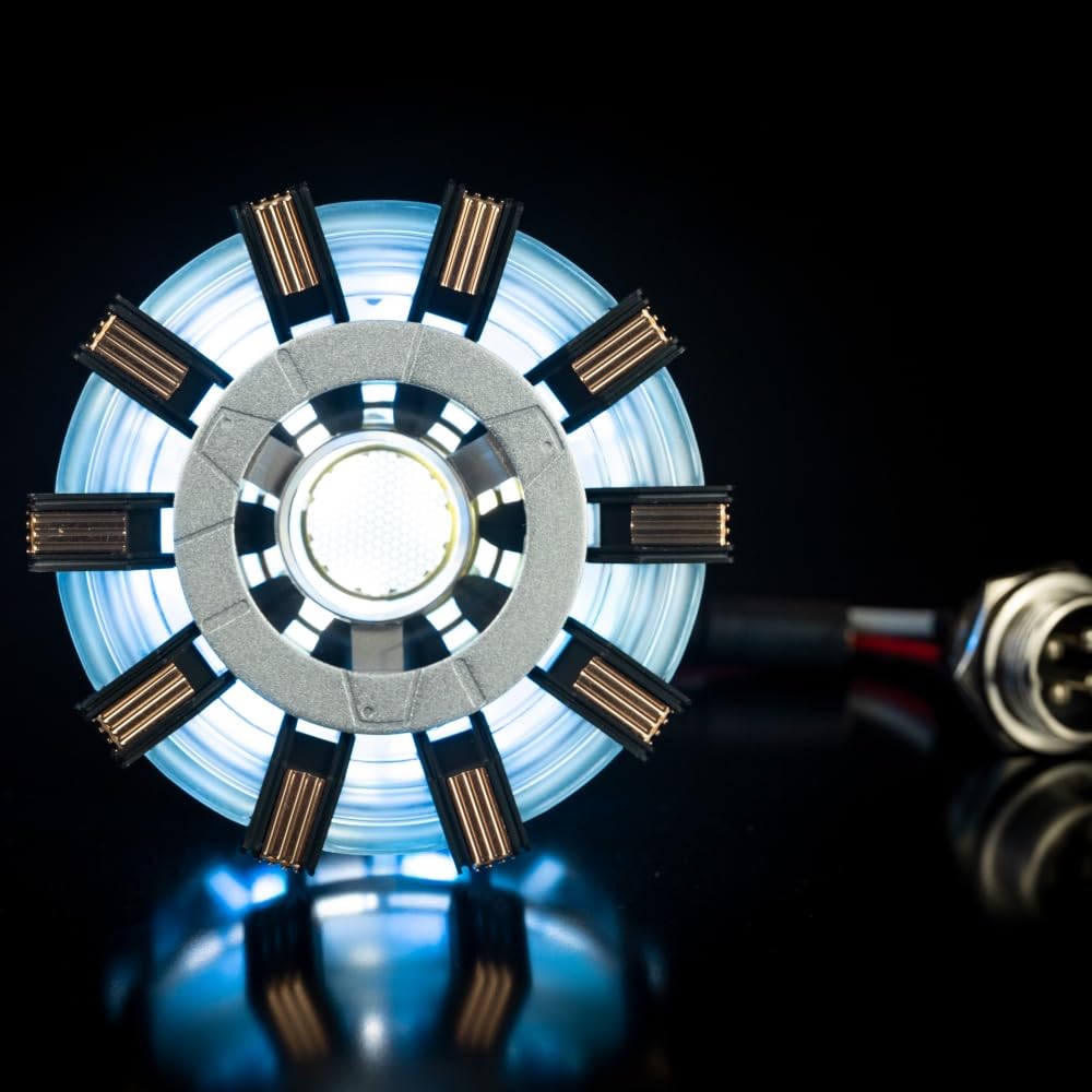 Euvdora 1:1 DIY Model Iron Man Arc Reactor MK2 LED Light Tony Stark Heart Chest Lamp Handmade Toys