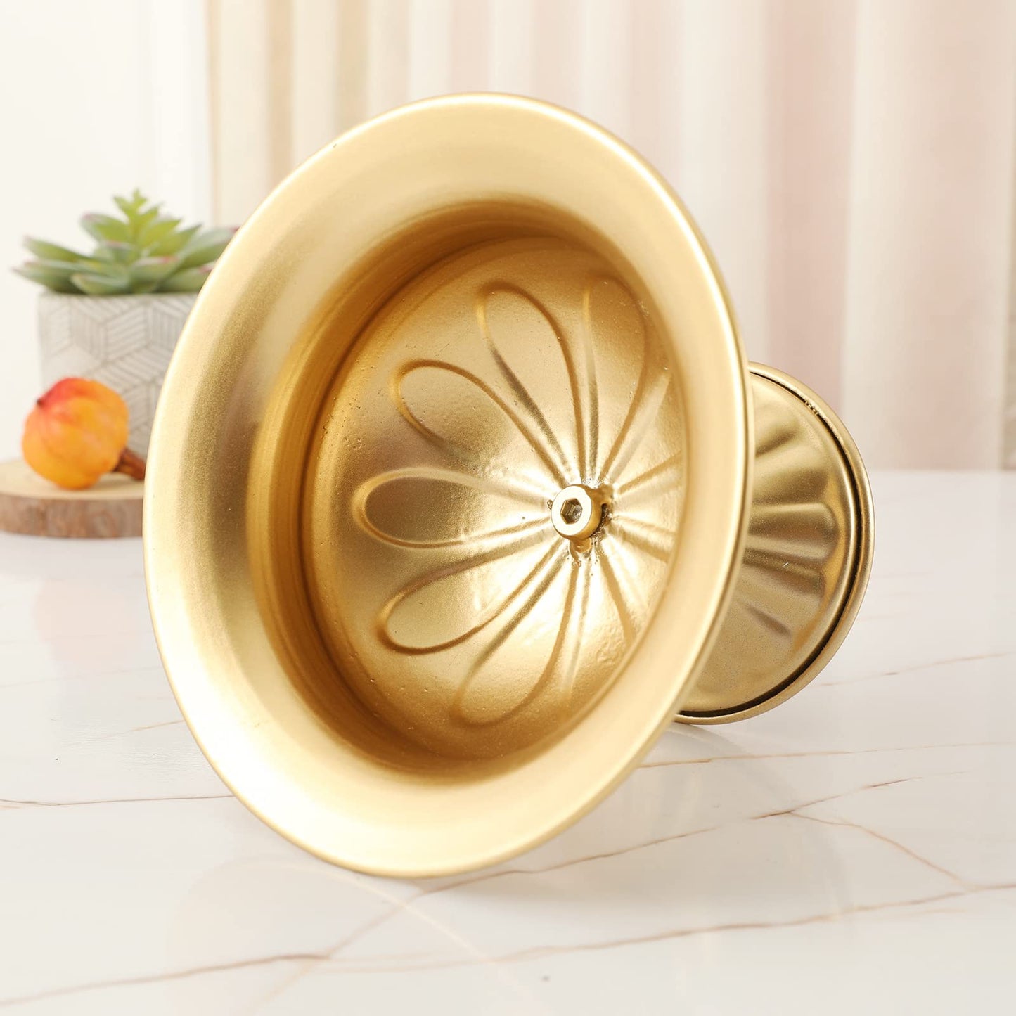 QUTUNI 8Pcs Gold Compote Vases for Centerpieces, 4.7in Small Flower Vases