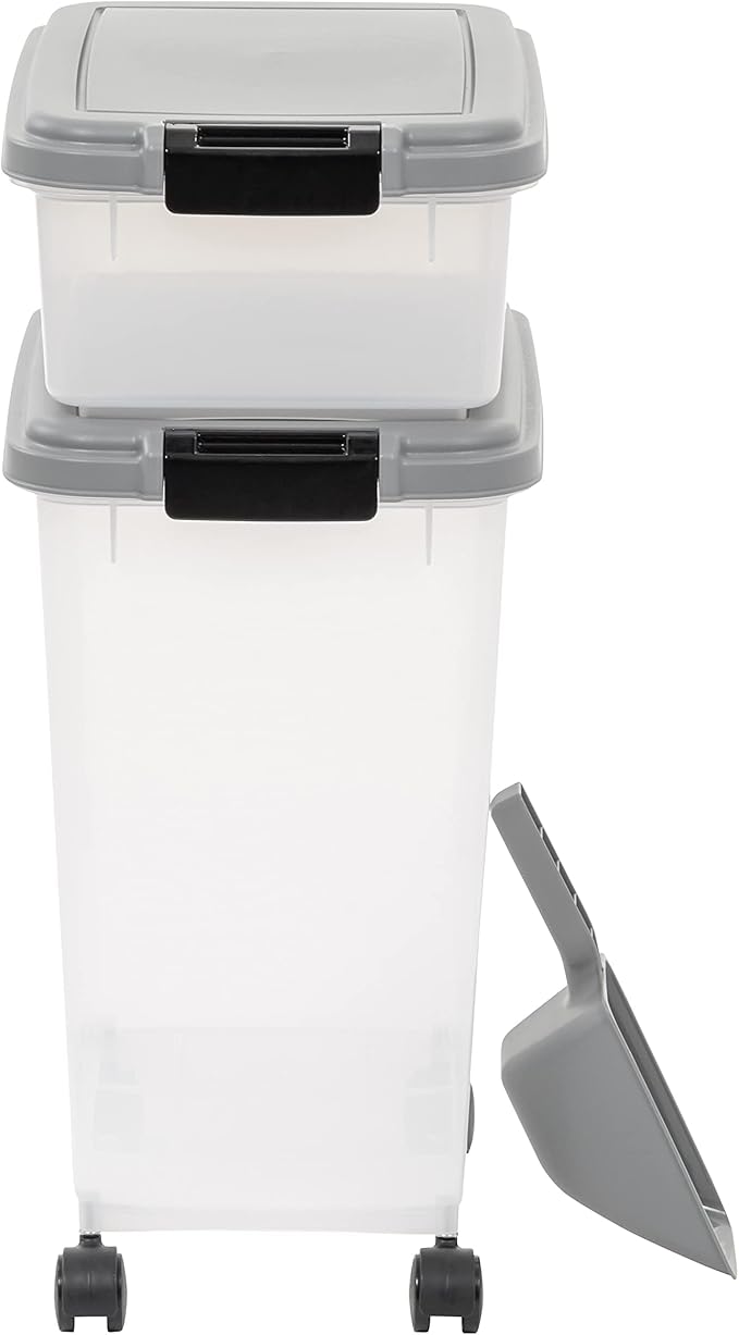 Amazon Basics 3-Piece Airtight Pet Food Storage Container Combo