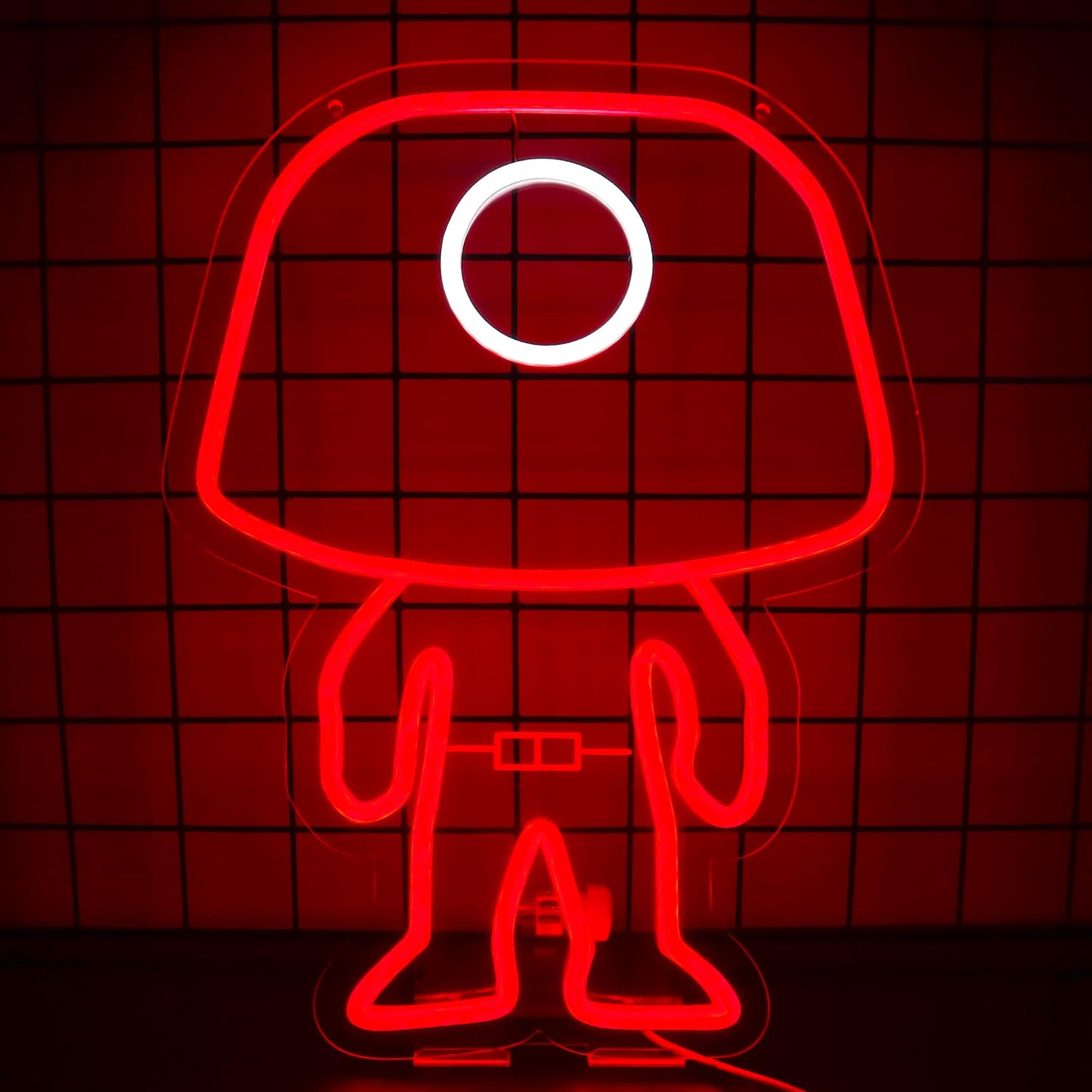 TOPQUALI Masked Worker Neon Sign for Wall Decor,Dimmable Led Neon Lights for Game Room Decorations,11.8 * 15.7Inch,Suitable for Home Bars,Game Rooms,Man Cave,Christmas Birthday Gifts