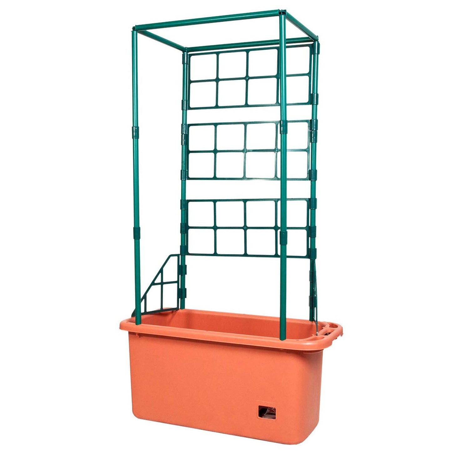Hydrofarm GCTR 10 Gal Tomato Garden Planting Grow System with 4 Foot Trellis Tower on Wheels for Indoor/Outdoor Climbing Vines, Flowers, and Gardens