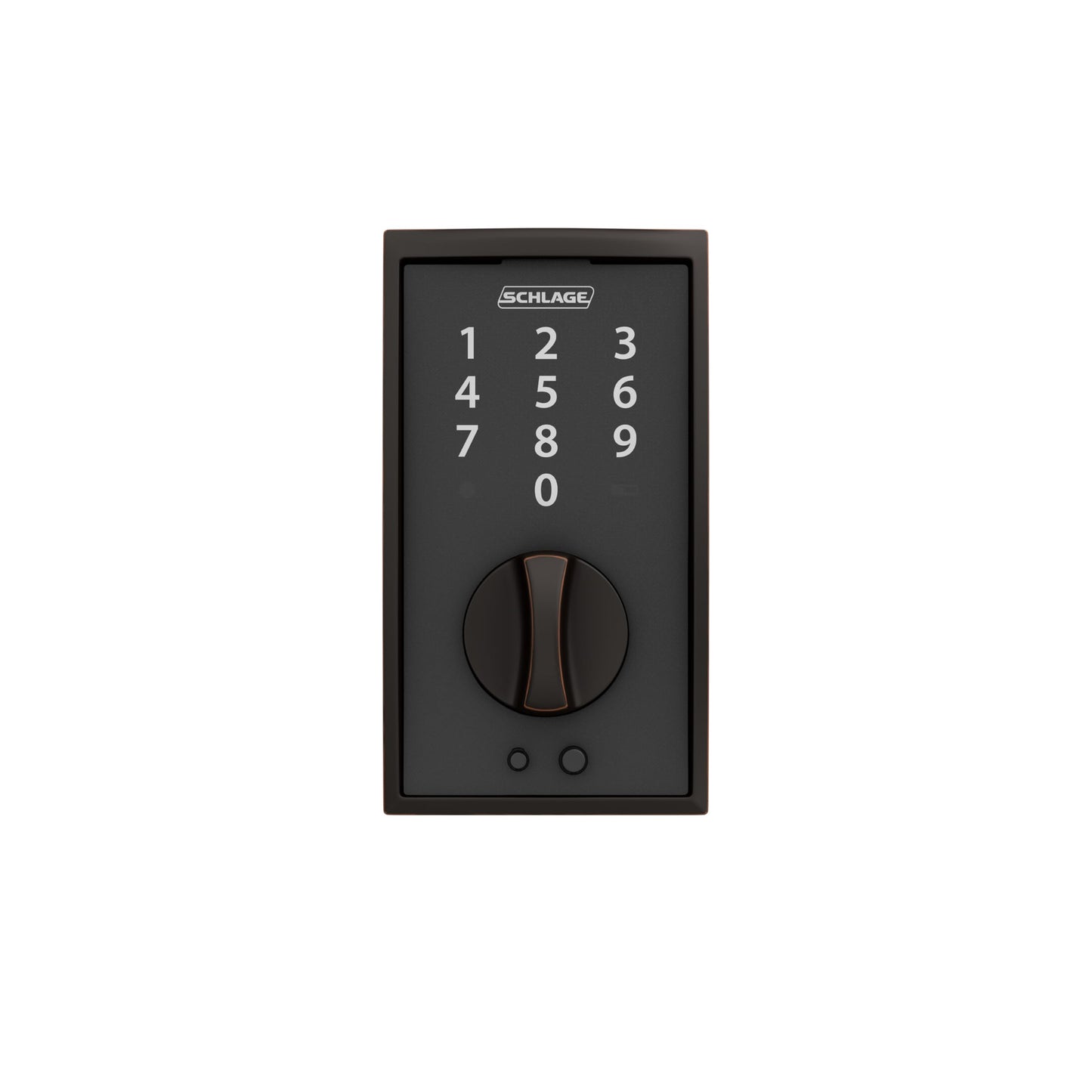 SCHLAGE BE375 CEN 622 Touch Keyless Touchscreen Electronic Deadbolt Lock, Matte Black