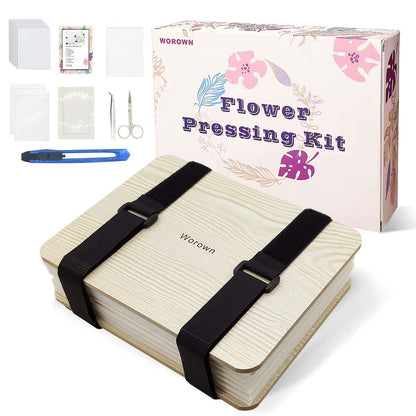Worown Professional Flower Press Kit, 6 x 8 inch 6 Layer Nature Press Kit Including Instructions