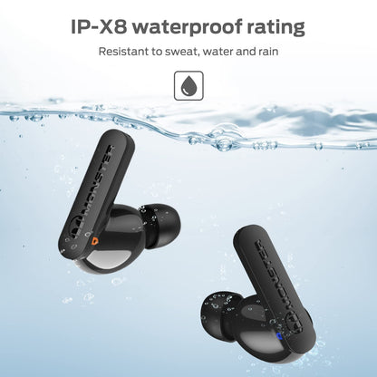 Monster N-Lite Clear Talk Wireless Earbuds Bluetooth 5.3 Headphones with CVC 8.0 Noise Reduction, IPX8 Waterproof in-Ear Stereo Earphones 60H Playtime, Bluetooth Earbuds with Fast Charging for Sport