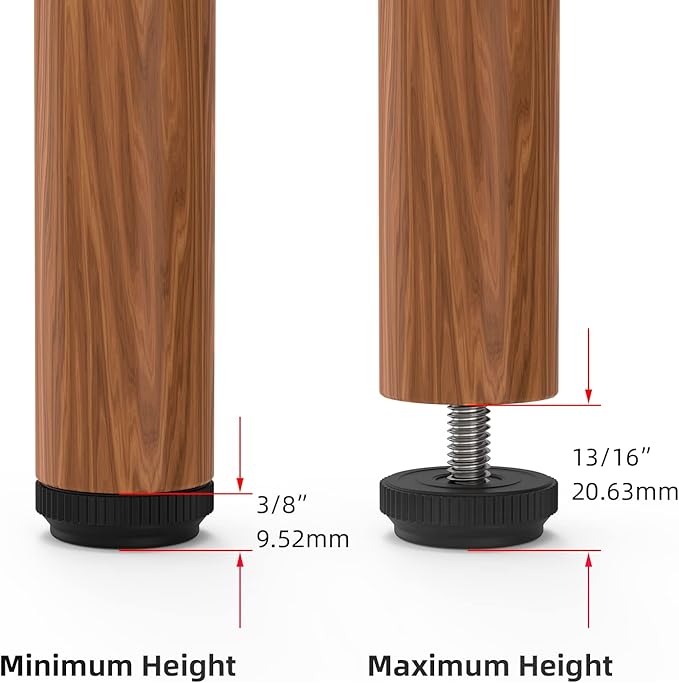 ONEHOME 24 Pack 5/16-18 Stainless Steel Adjustable Threaded Furniture Leg