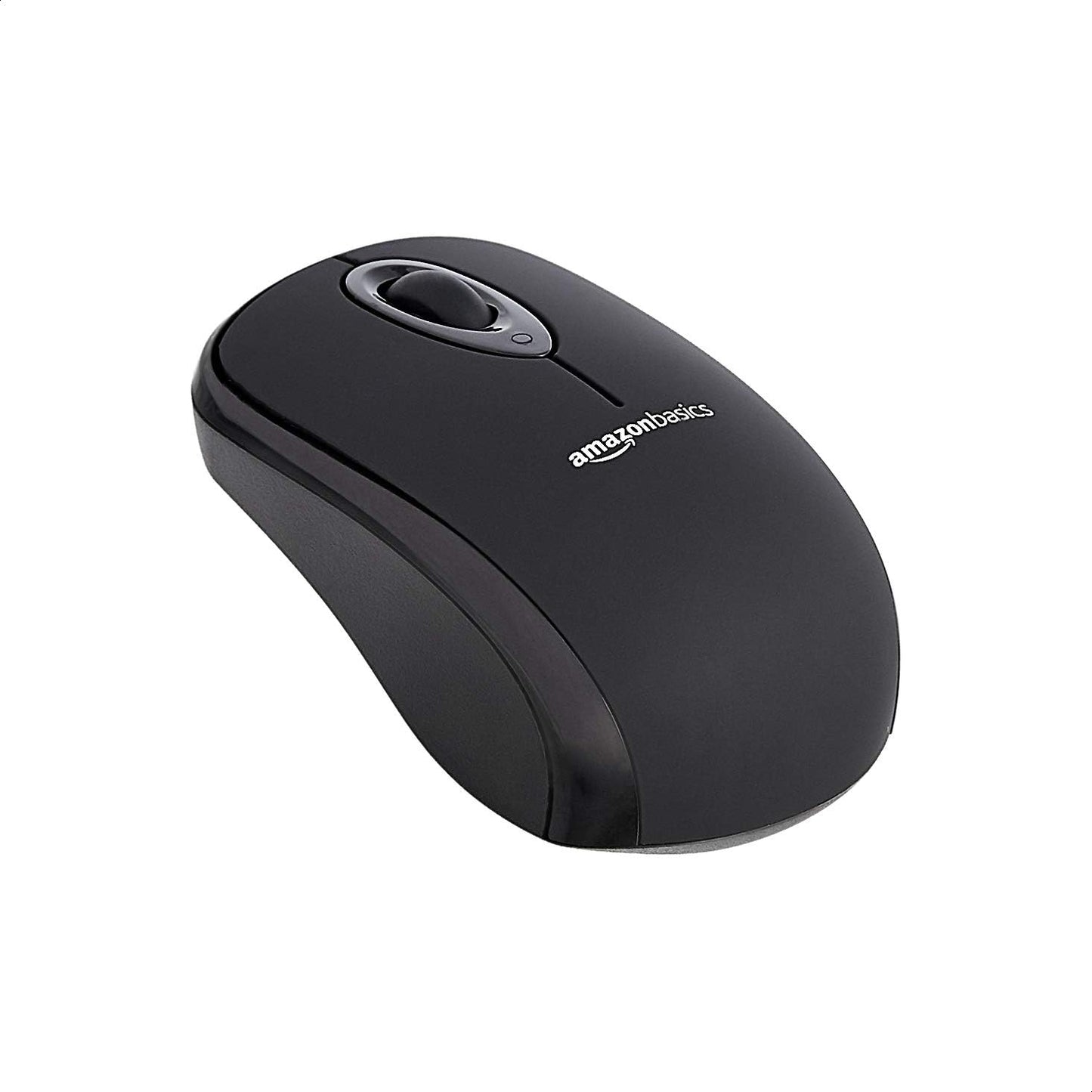 Amazon Basics 2.4 Ghz Wireless Optical Computer Mouse with USB Nano Receiver, Black